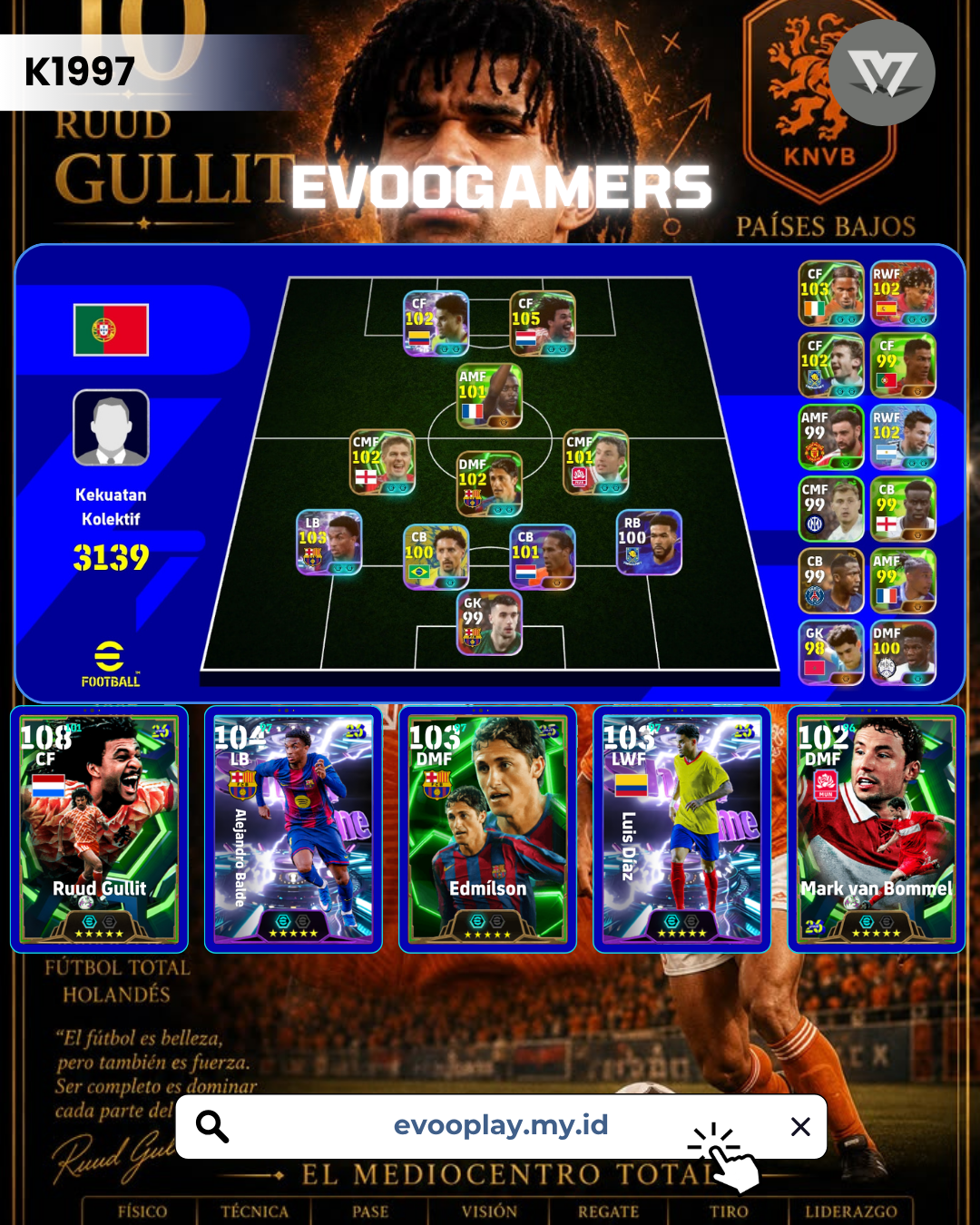 Gullit terkuat, balde edge cross, edmilson, Diaz,dkk