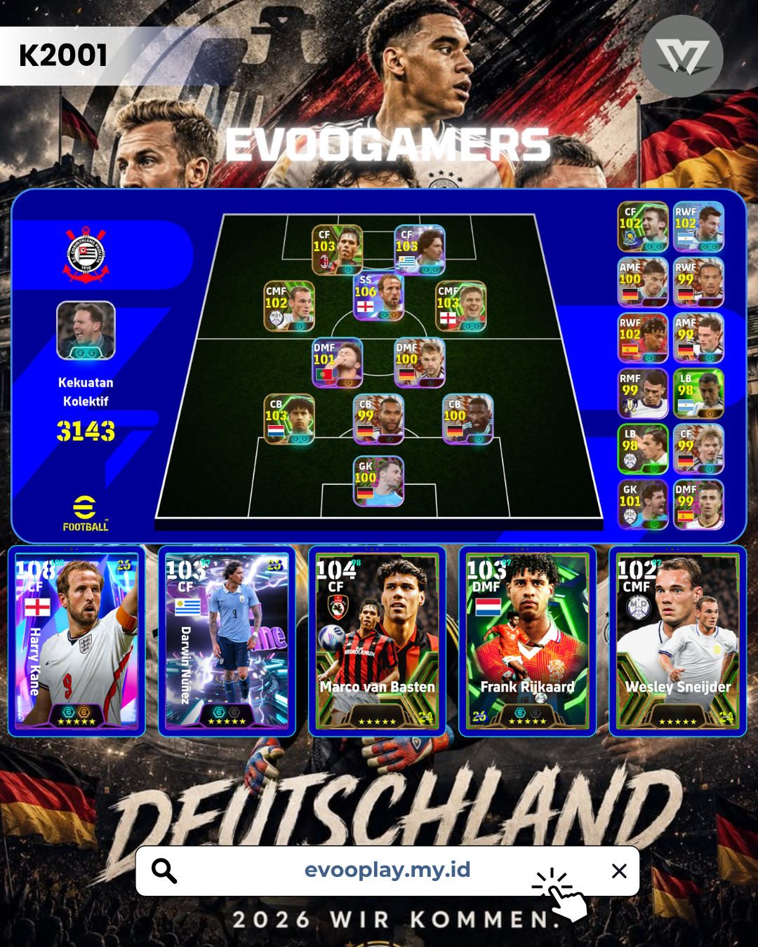 Pack german, Kane,Van Basten, Sneider dkk