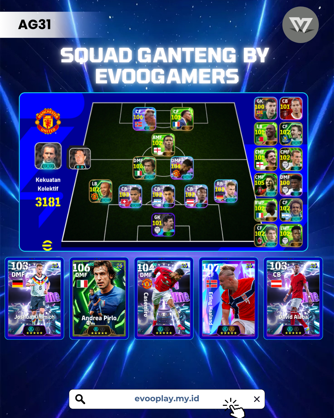 HAALAND, PIRLO, CASEMIRO MURMER