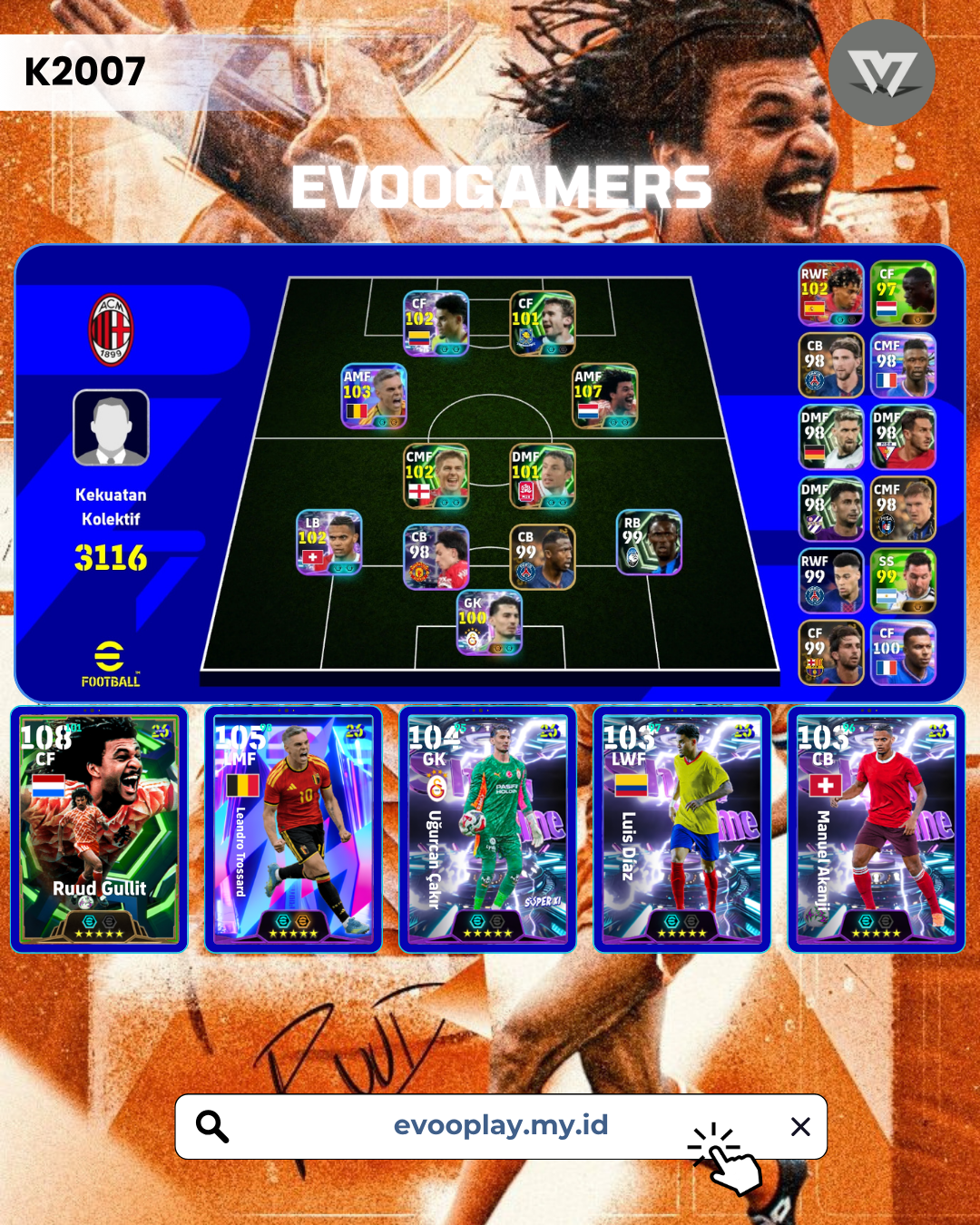 Gullit, trossard Lo cik