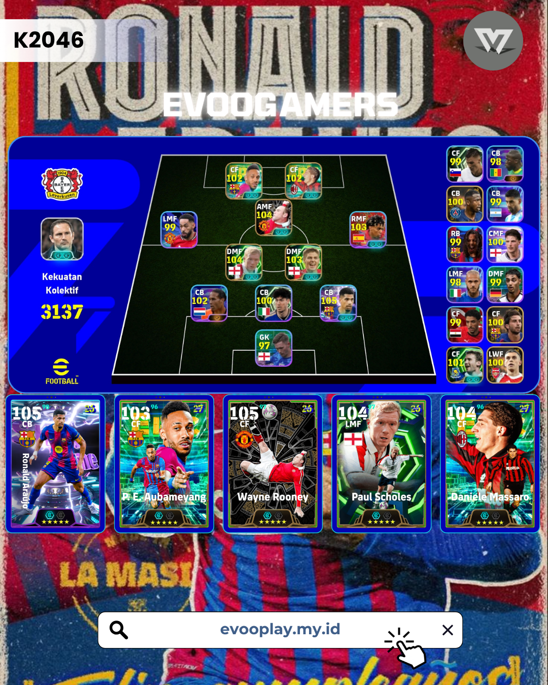 Araujo, abumeyang,Rooney, Massaro dkk 