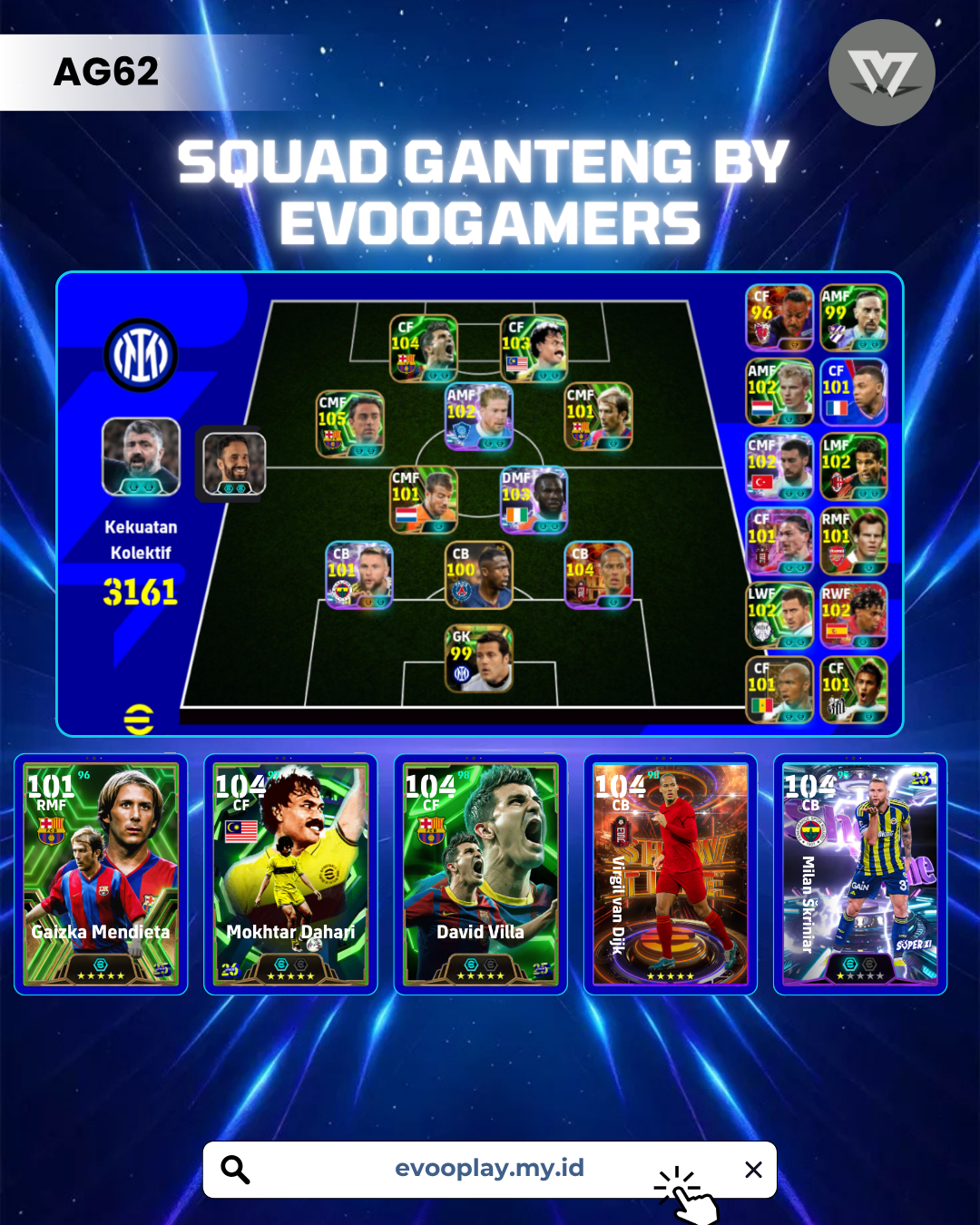 MOKHTAR, DAVID VILA, VAN DJIK DLL