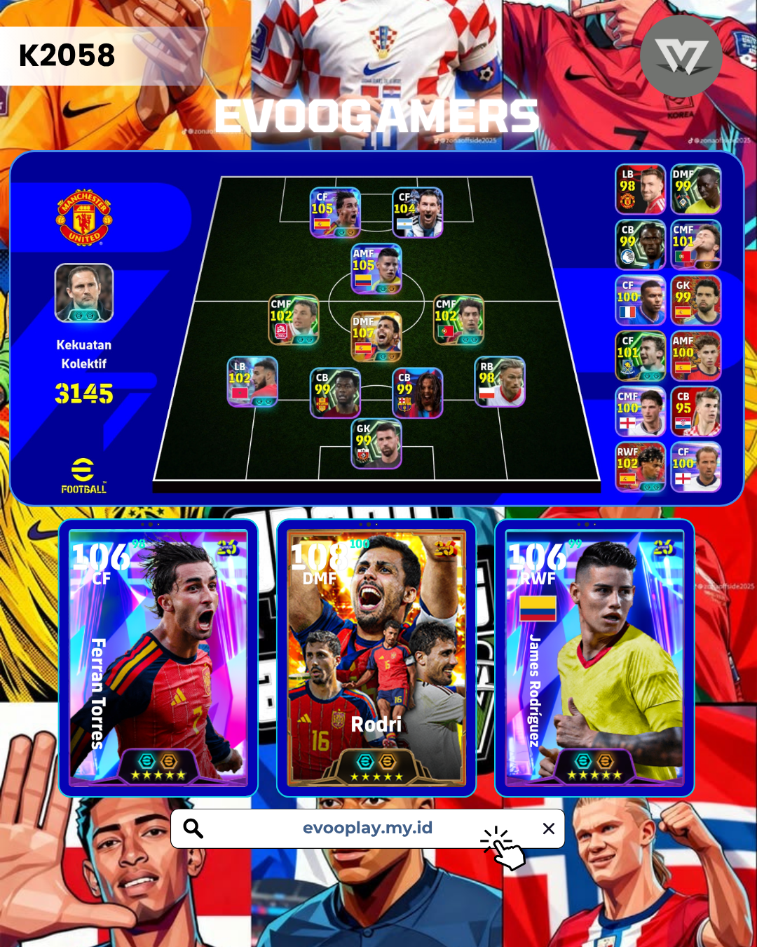 rodri terkuat,torres ter op & james rodrigiez terkuat loh cik 🤑